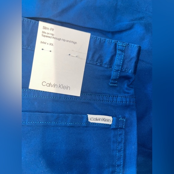 💛 bundle $12- Calvin Klein Slim Fit pants Size 34W x 30L NWT BlueCalvin - Picture 4 of 9